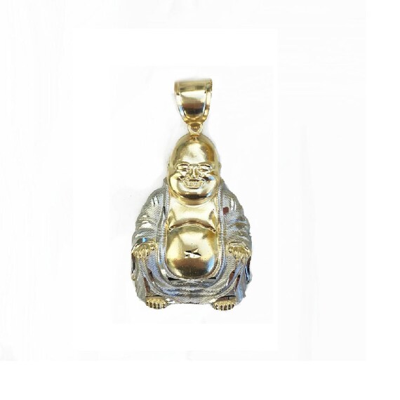 White Gold Buddha Pendant Religious 