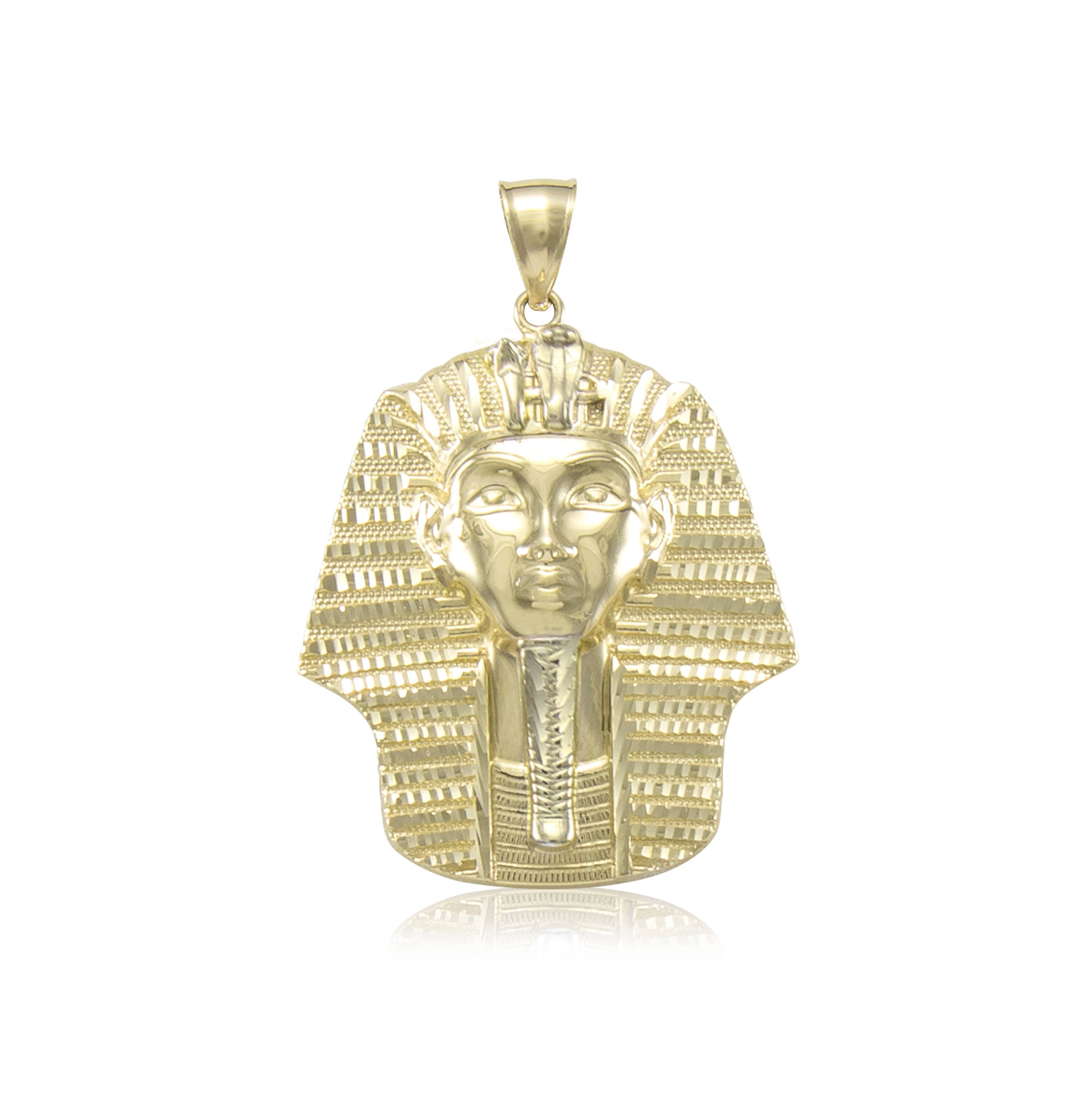 10K Solid Yellow Gold Pharaoh Head 