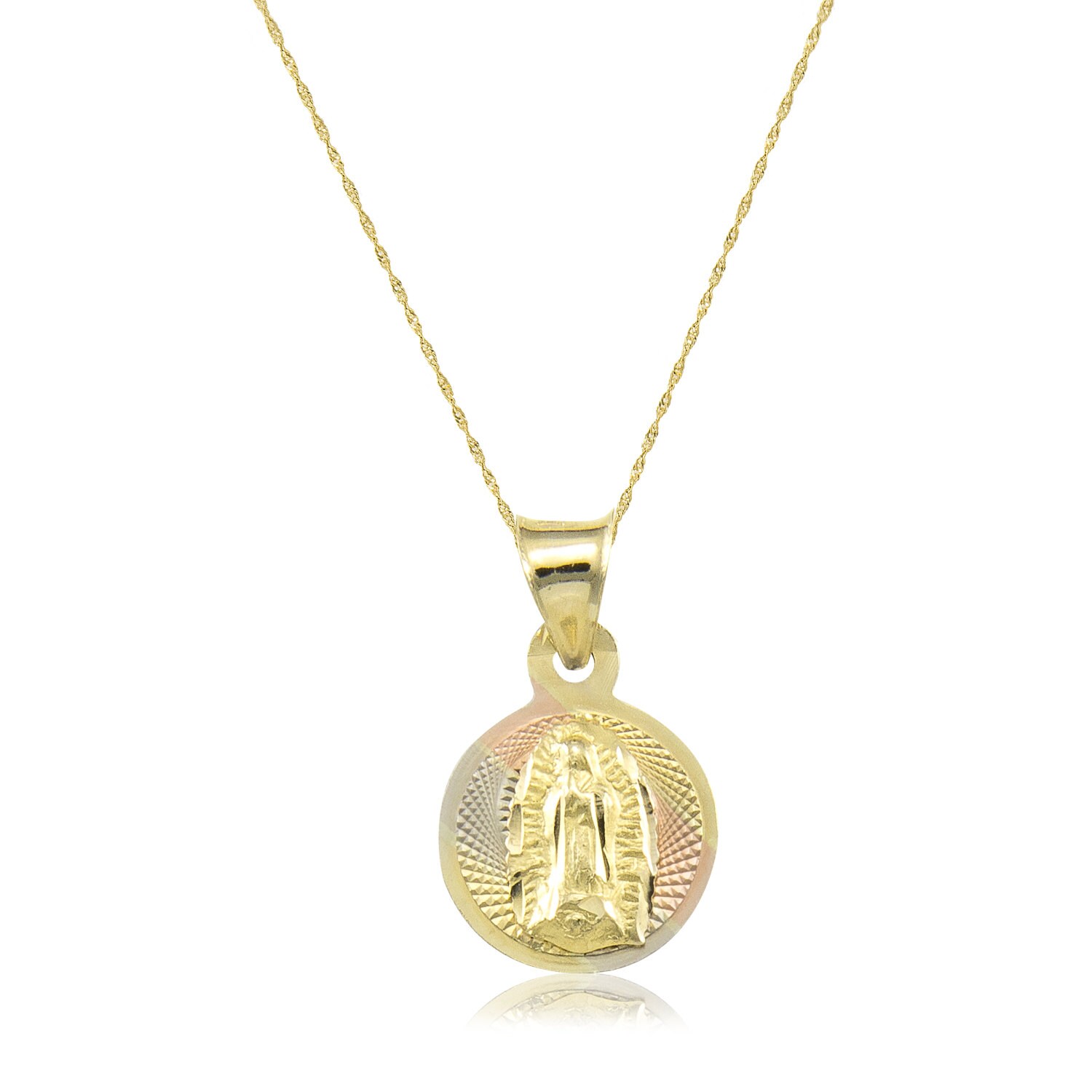 10K Solid Yellow White Rose Gold Virgin 