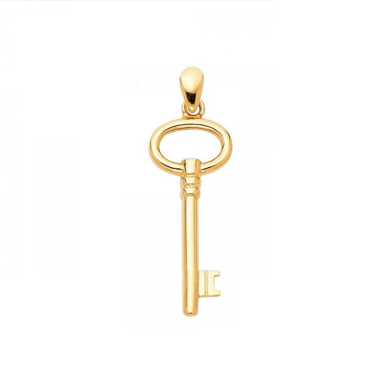 Mens gold shop key necklace