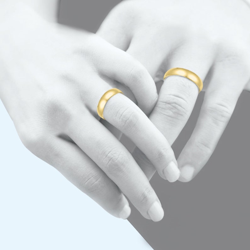 Polished 10K Solid Yellow Gold Regular Fit Plain Wedding Band Ring 3.0mm Size 5-13