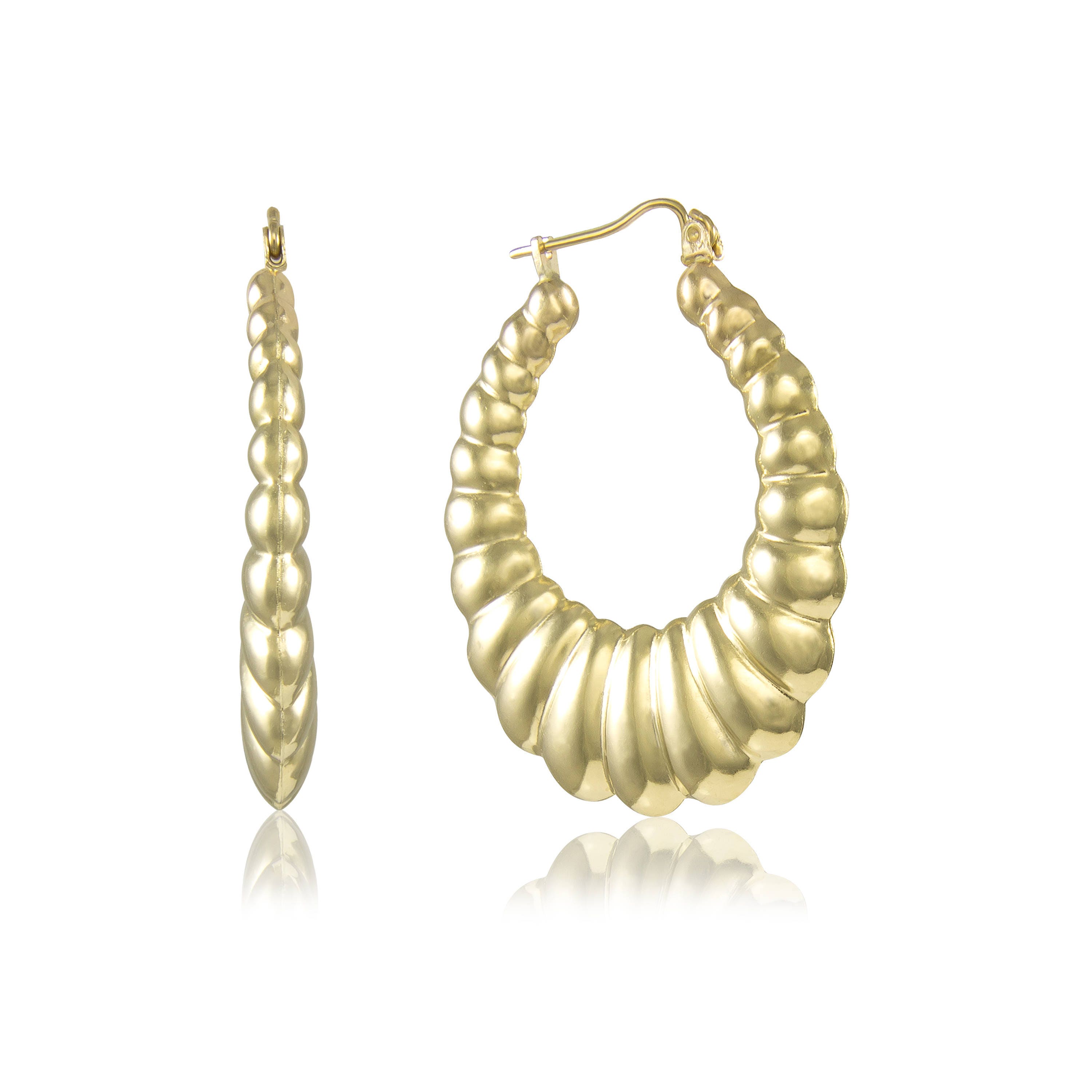 【Enchanty】SCALLOP FOOP EARRINGS / GOLD