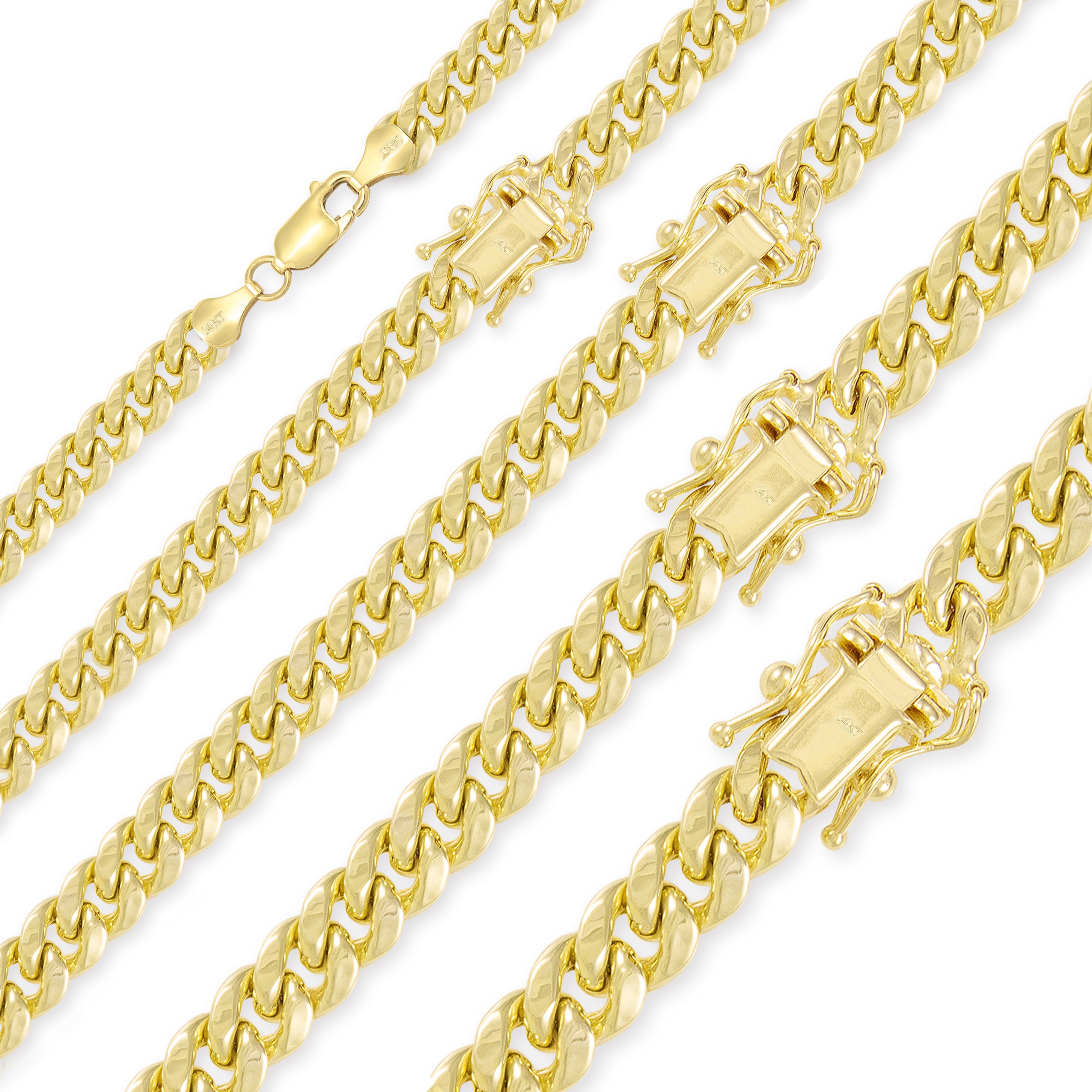 14K Yellow Gold Hollow Miami Cuban 