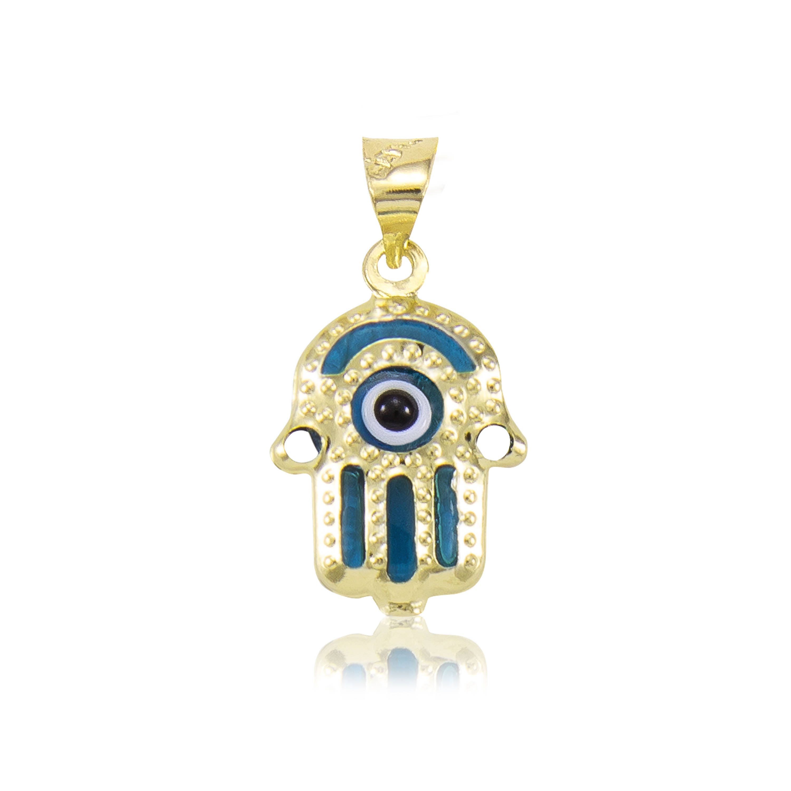 Open Hamsa Hand Good Luck Charm Pendant S/M/L Size Solid 14K Yellow Gold Open Hamsa Hand Good Luck Charm Pendant S/M/L Size Solid 14K Yellow Gold