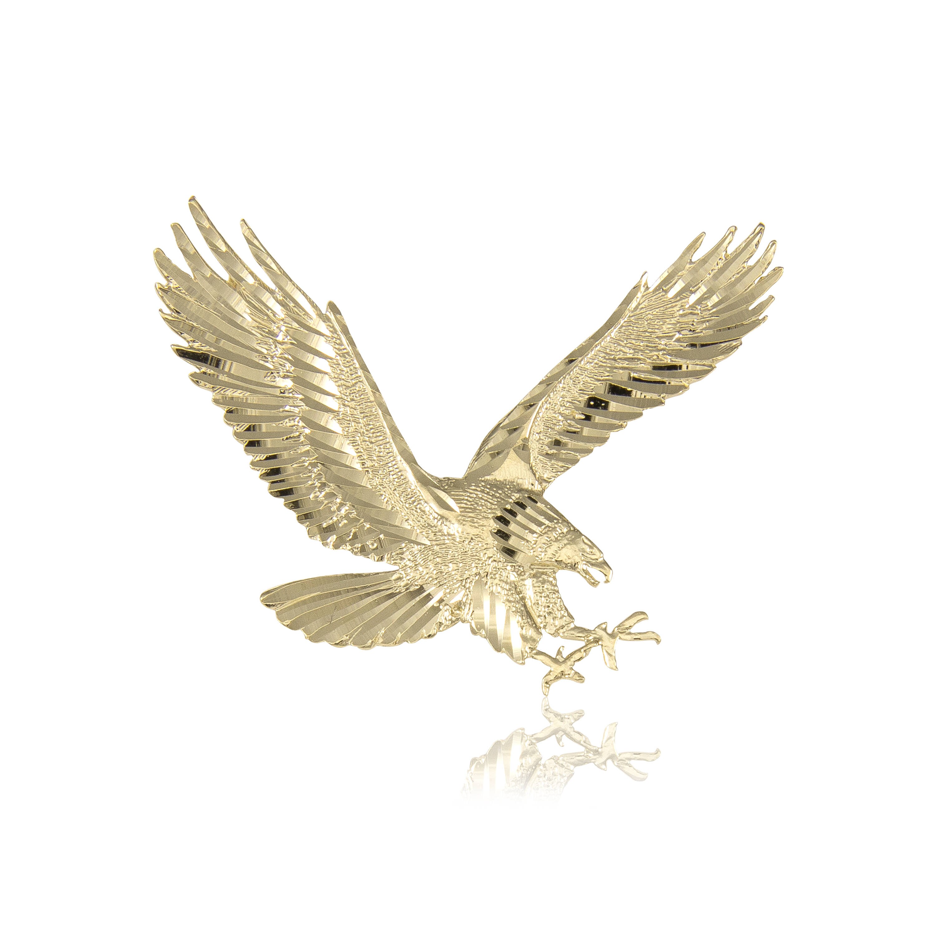 14KT GOLD EP TINY EAGLE DIAMOND CUT CHARM 2016 14KT GOLD EP TINY EAGLE DIAMOND CUT CHARM 2016