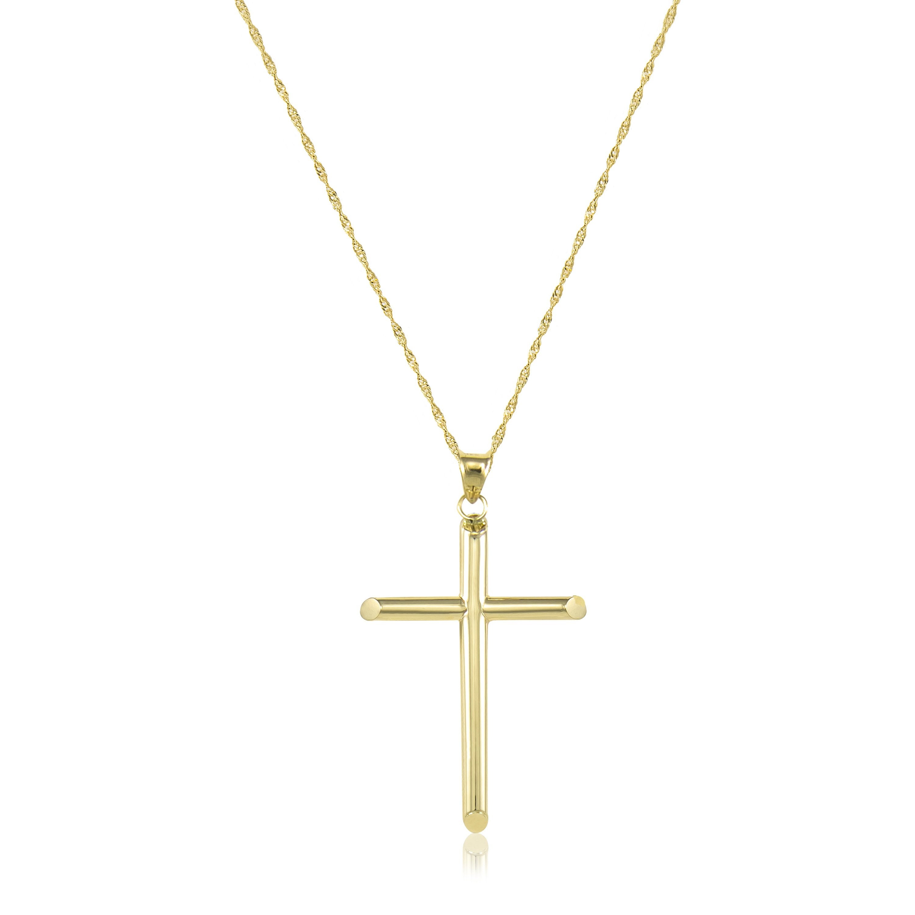 10K Yellow Gold Cross Pendant Singapore 