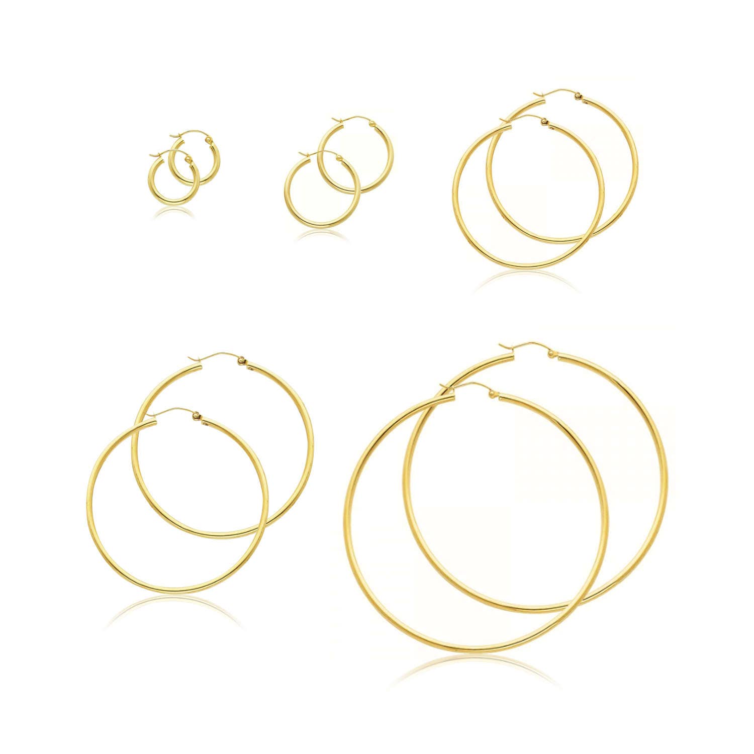 Minimalist Plain Circle Hoop Earrings In 18K Gold Plated Sterling Silver |  Big hoop earrings, Vintage gold earrings, Etsy earrings
