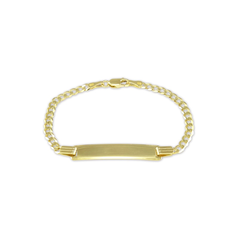 Curb Chain Link 14K Solid Yellow Gold Cuban Bracelet 4.0mm 7-9