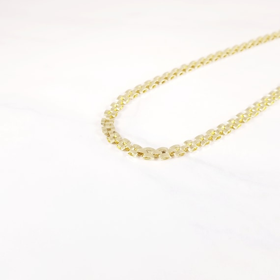 10k Gold Rolex Chain Link Necklace for Men Women