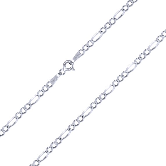 10k white gold figaro chain deals