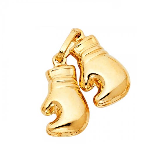 14k Yellow Gold Boxing Gloves Pendant Polished Necklace - 14k Gold Boxing Glove Pendant 14k Yellow Gold Boxing Gloves Pendant Polished Necklace - 14k Gold Boxing Glove Pendant