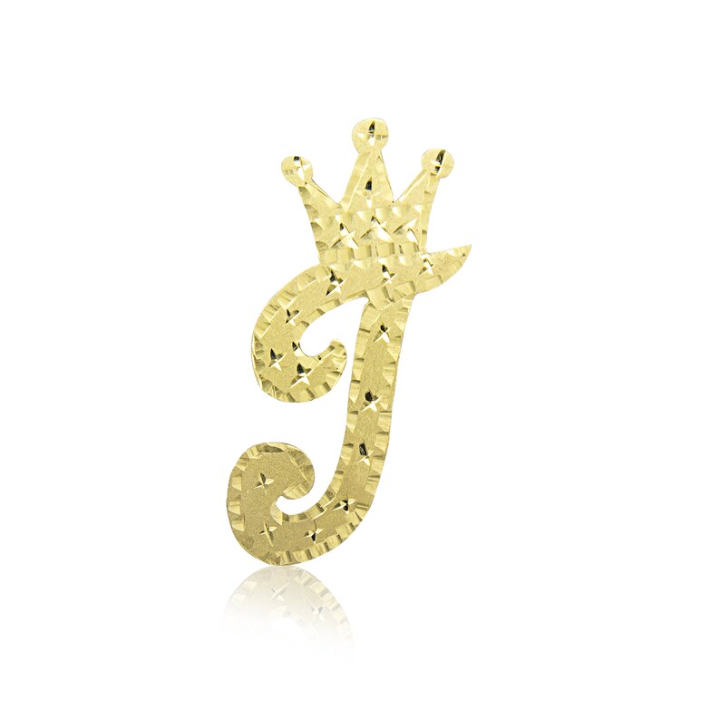 10k Solid Yellow Gold Custom Crown Initial Letter Stud Earrings A Z Any Alphabet Jewelry Stud Earrings Pcpplasticos Co