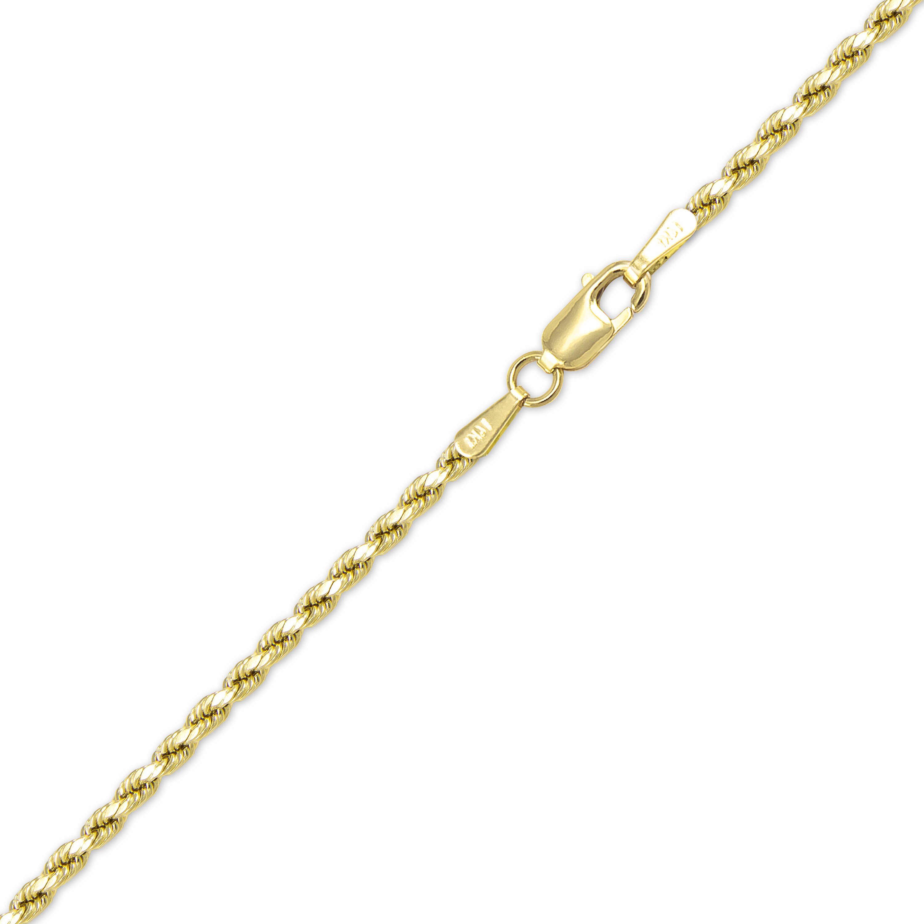 10K Gold Rope Bracelet 9'' | Buff Ice