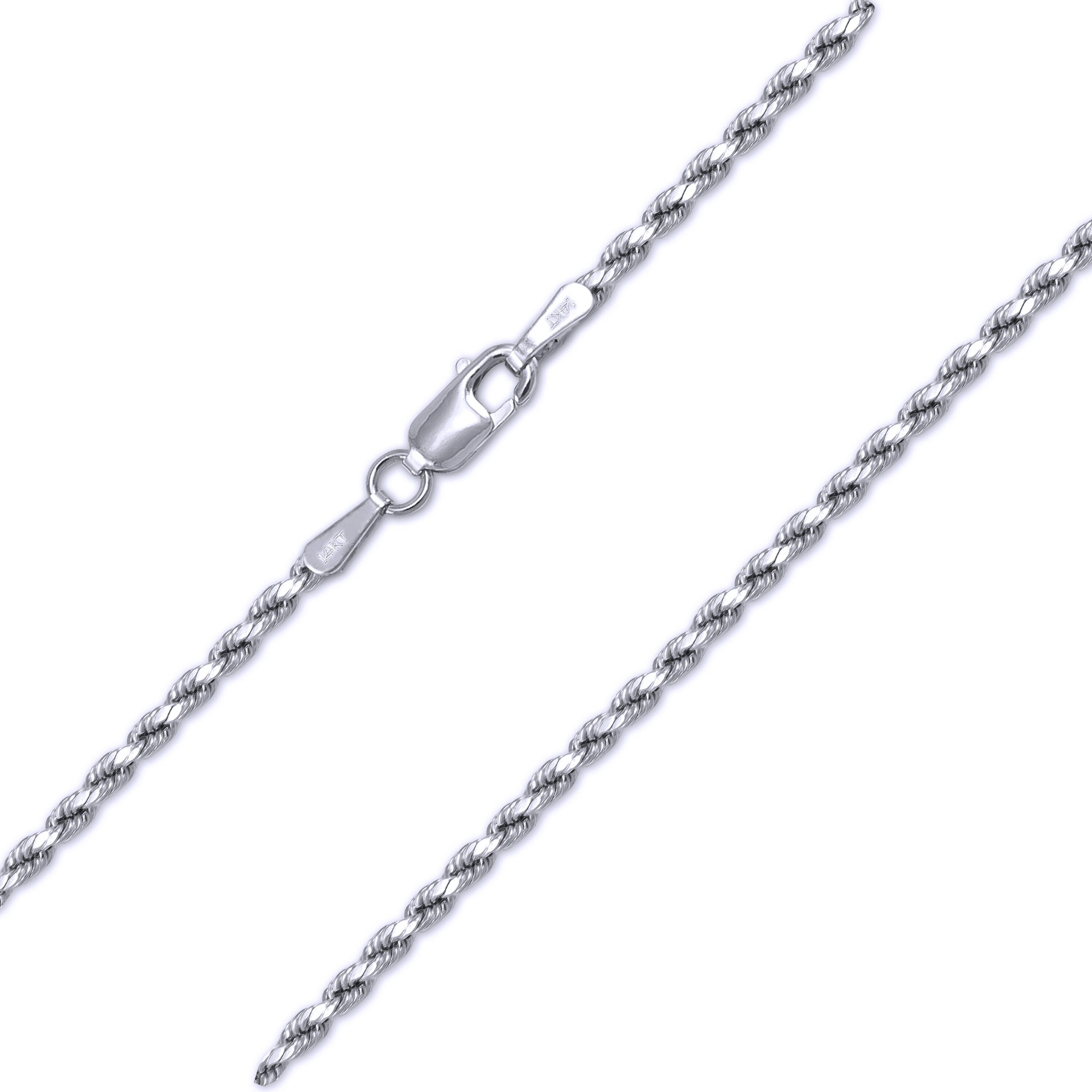 Buy 14k White Gold Rope Chain Online In India Etsy India