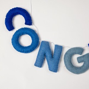 Filz-Glückwünsche, Banner, Blau, Glückwünsche, Babyparty, Abschlussfeier, Verlobung, Ruhestand, Party-Dekor Bild 3