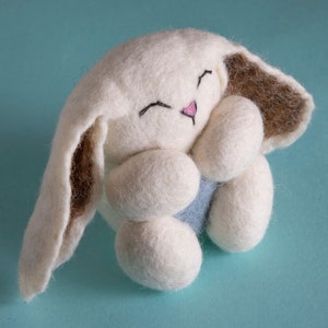 Felt Baby Easter Bunny Easter Felt Gift Montessori Easter Decor Baby's First Easter Basket Bunny Farm White Easter Bunny Spring Decoration