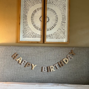 Felt Birthday Banner Montessori Classroom office birthday party dorm decoration happy birthday