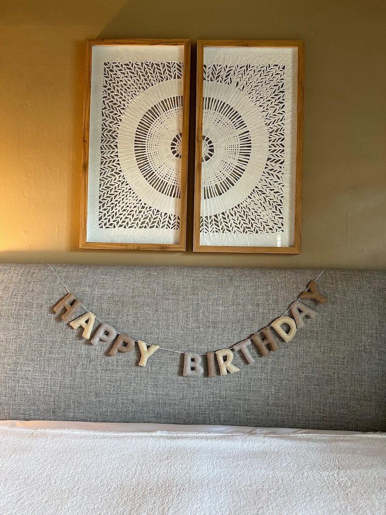 Felt Birthday Banner Montessori Classroom office birthday party dorm decoration happy birthday