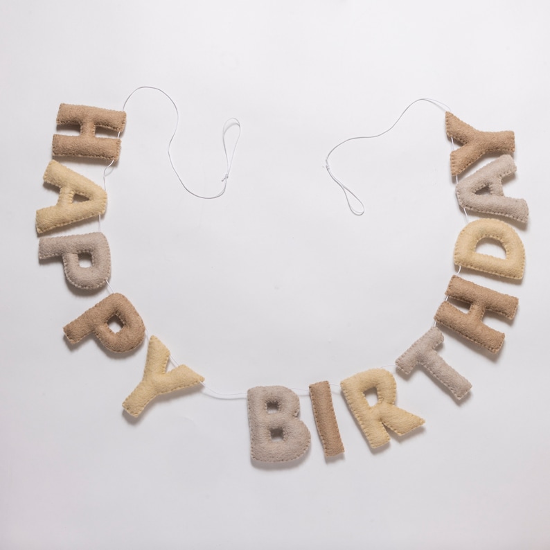 Felt Birthday Banner Montessori Classroom office birthday party dorm decoration happy birthday