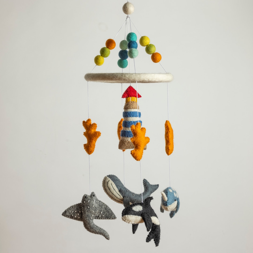 NEW Felt Ocean Mobile Ocean Nursery Mobile Whale Nursery Mobile