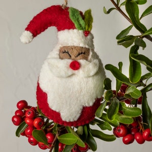 Felt Santa Claus Ornament Handmade Santa Christmas Ornament Christmas Ornament Gift Christmas Decoration Santa Claus Gift Eco Friendly