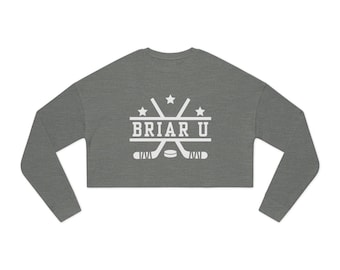 Briar University Women's Cropped Sweatshirt, Graham #44 College Spirit Sweatshirt
