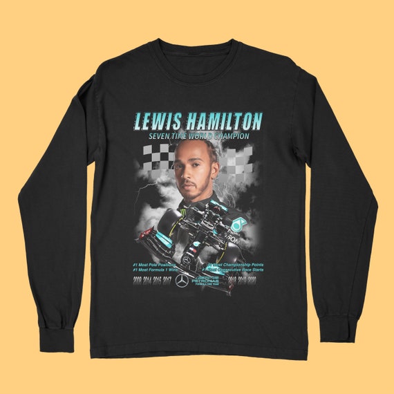 Lewis Hamilton 44 F1 Car Hamilton silver logo t shirt long & short sleeve to 5XL 