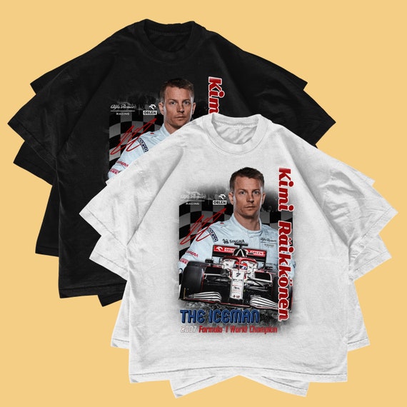 Kimi Iceman Raikkonen Vintage T Shirt Formula One World Champion AR for Fans Design Racing SF F1 Team C41 2021 Season Italy Italian Retired Etsy