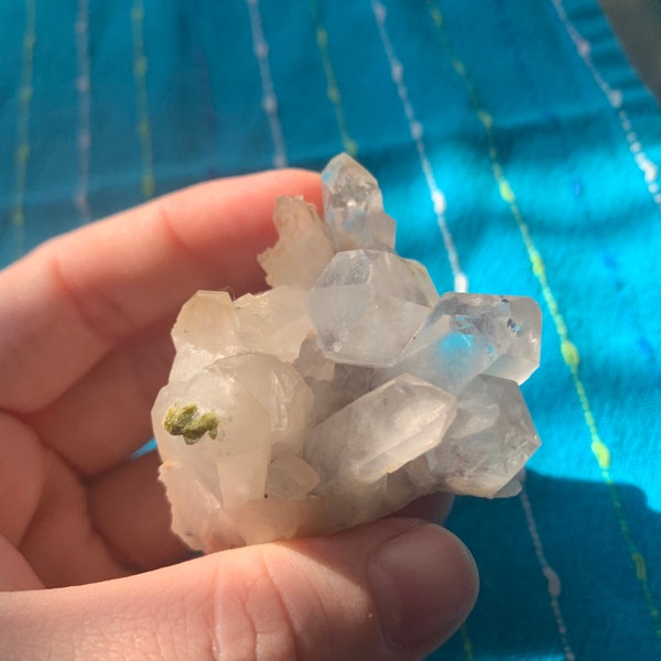 Clear Quartz Crystal Cluster with Points - Unique Gem, Witch Gift, Healing Crystal Gift