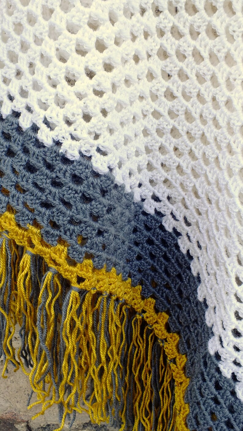 Crochet Poncho Fringed Poncho Women Boho Poncho Festival Etsy