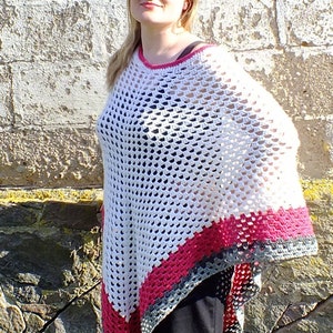 Crochet poncho Women poncho Boho poncho Festival clothing Summer wrap Oversized poncho Gift for her Ladies ponchos White poncho