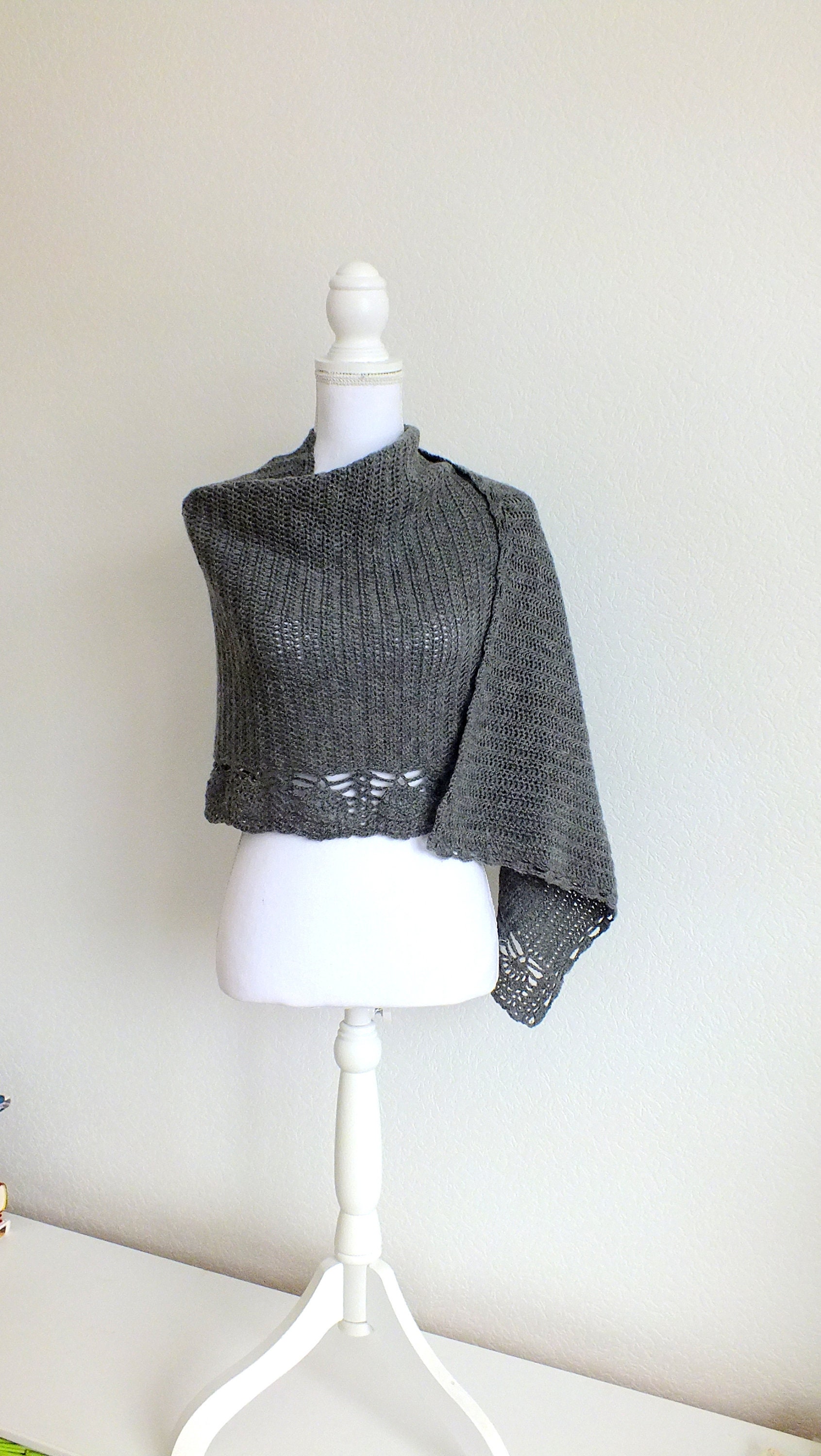 Crochet shawl wrap Knit shawl Knit scarves Crochet scarves | Etsy