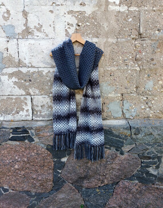 Extra Long Scarf Cold Weather Accessories Unique Scarves - Etsy