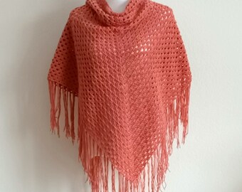 Handmade shawl Crochet shawls Boho fringed shawl Triangle scarf Women Shawlette Crochet shawl wrap Womens gift Women outfit Trendy shawl