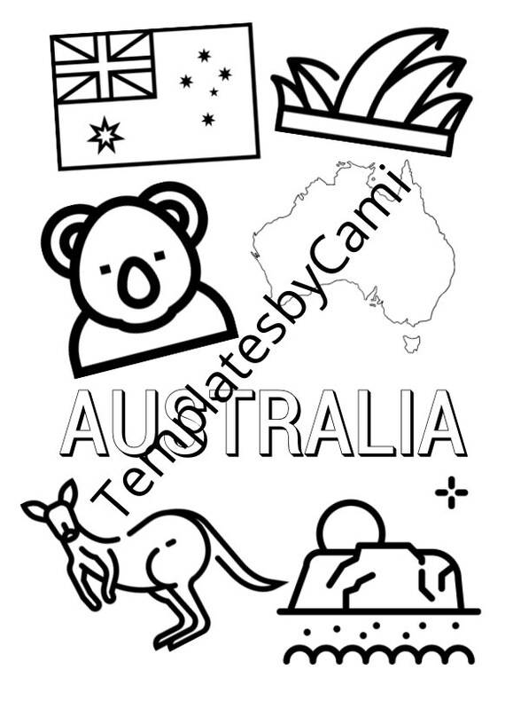 Coloring book all about countries | Etsy