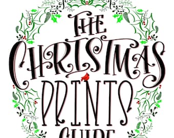 Christmas Prints Lettering Digital Guide