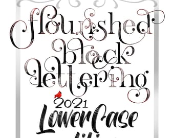 Flourished Block Lettering: Lowercase Edition