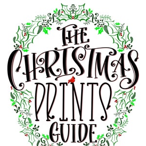 Christmas Prints Lettering Digital Guide