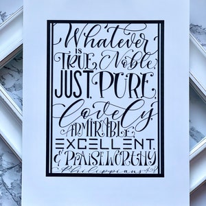 Think on These Things- Digital Print