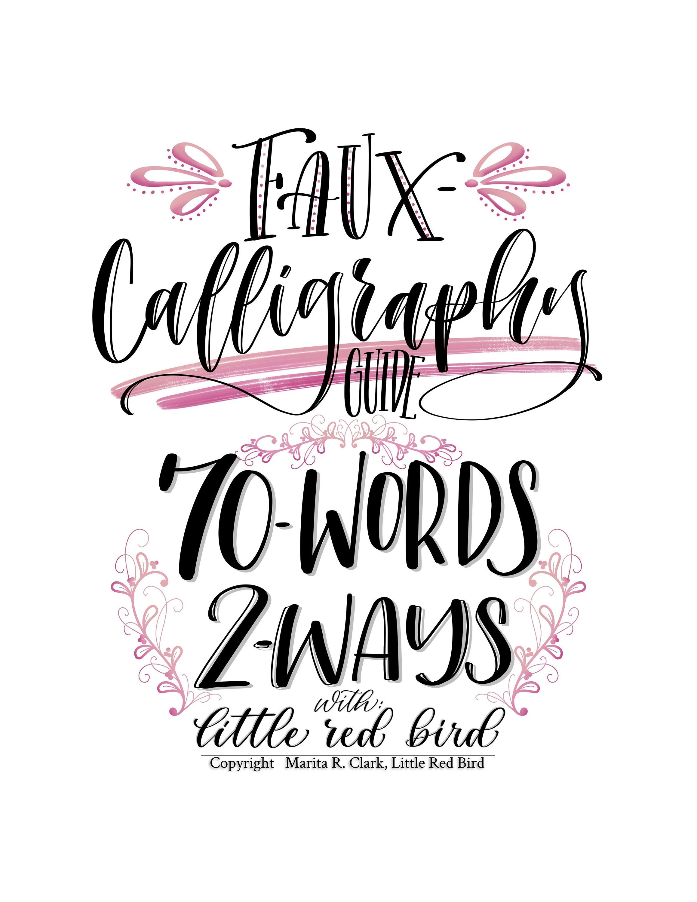 Faux Calligraphy Lettering Exemplar Downloadable