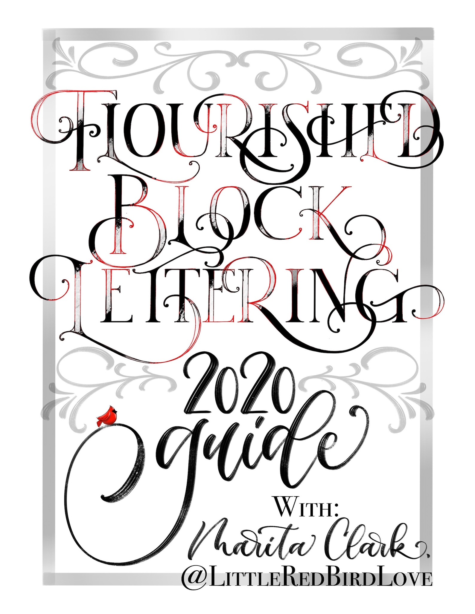 Digital- Flourished Block Lettering 2020 Guide - Etsy
