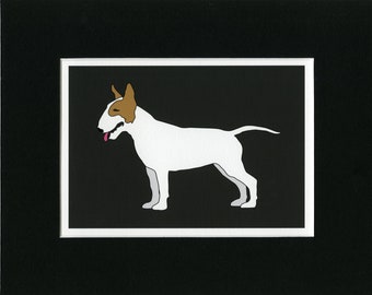 British bull terrier dog print