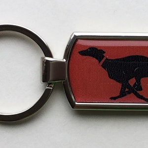 Keyring, long dog, greyhound, lurcher, whippet