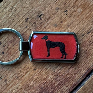 Keyring, long dog, greyhound, lurcher, whippet, Italian greyhound