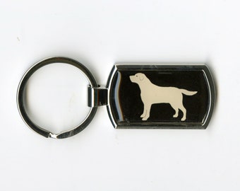 Llavero de regalo con forma de labrador amarillo dorado