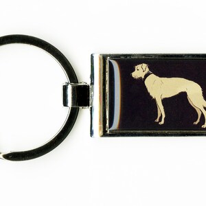 Lurcher sighthound keyring