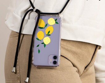 iPhone 14 13 12 11 XS XR SE 8 7 Mini/Plus/Max/Pro Case with Crossbody / Cord / Strap / Rope / Lanyard - You-re my lemon - Free wallpaper