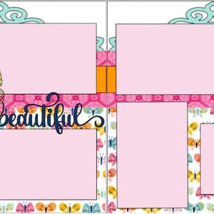 Beautiful- 12X12 DIY or Premade 2 Page Scrapbook Kit - Etsy
