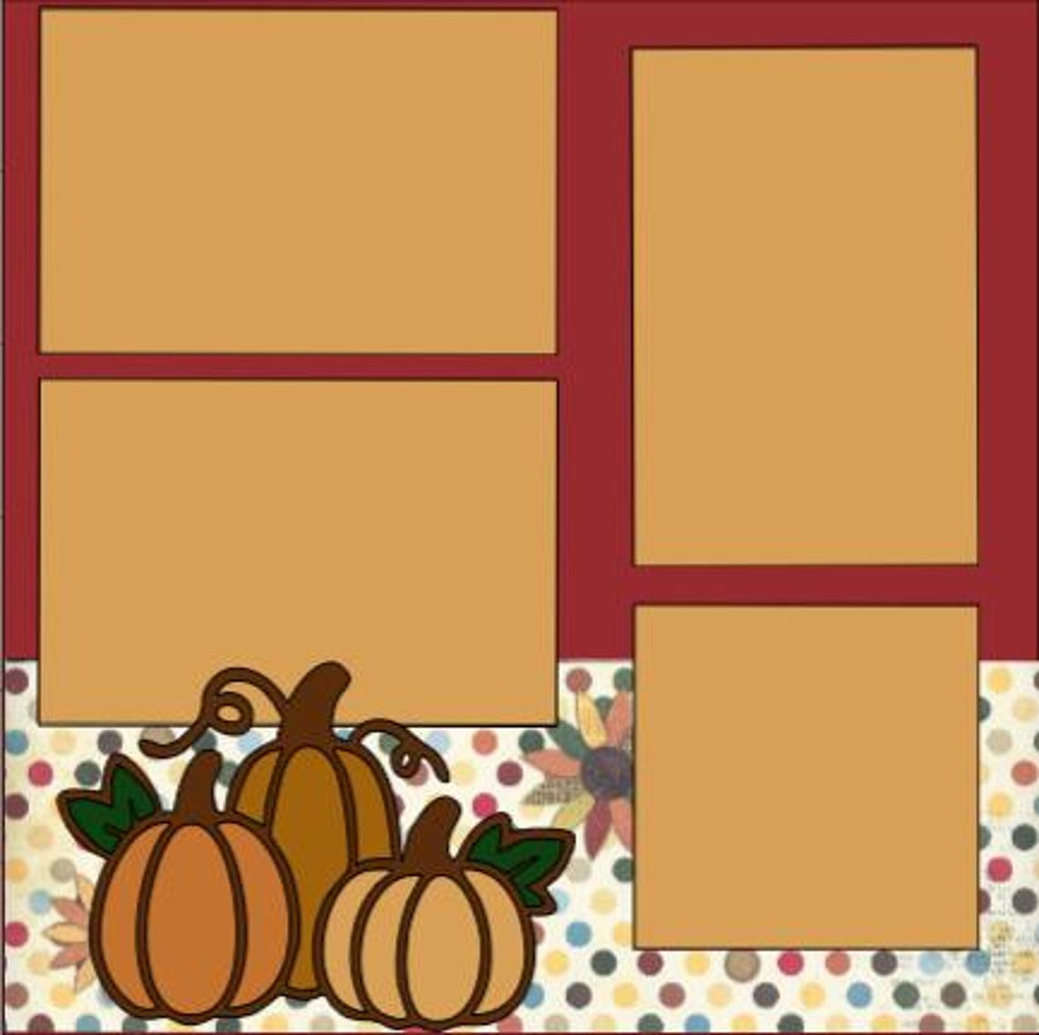 Thanksgiving- 12X12 DIY Scrapbook Layout or Premade Kit - Etsy