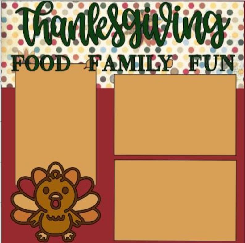 Thanksgiving- 12X12 DIY Scrapbook Layout or Premade Kit - Etsy